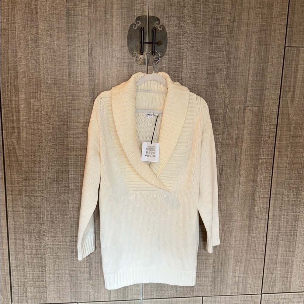 Somedays Lovin' Infinite Skies Cream Sweater Dress‎